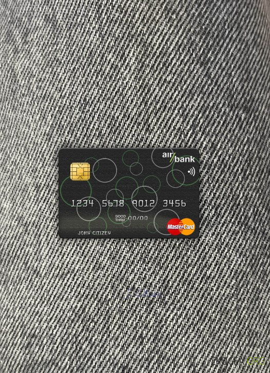 Photolook mastercard de la banque aérienne tchèque recto